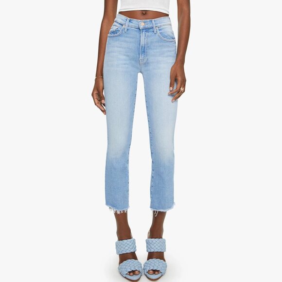 MOTHER Denim - Mother The Insider Crop Step Fray Jeans in Limited Edition Size 28